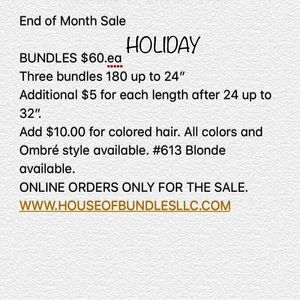 End of month sale